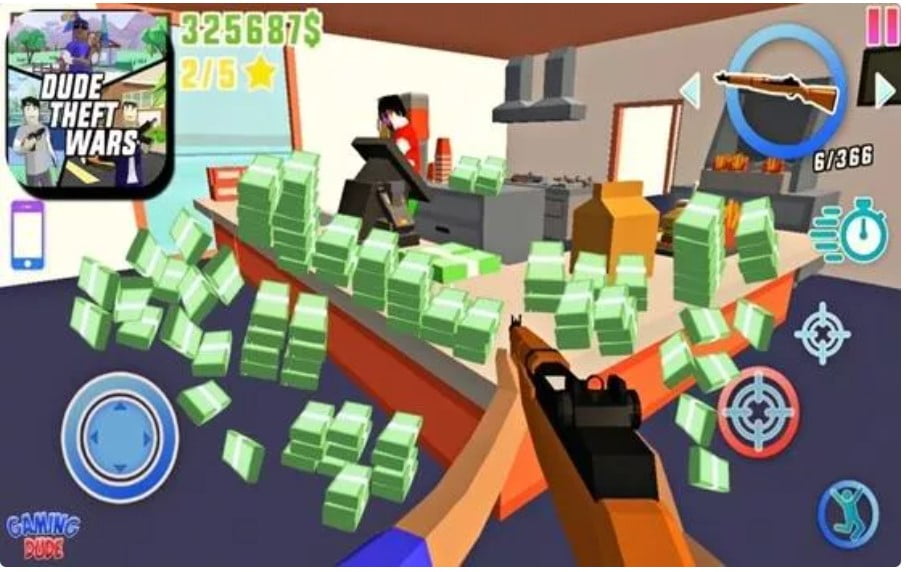Unlimited Money Dude Theft Wars Mod