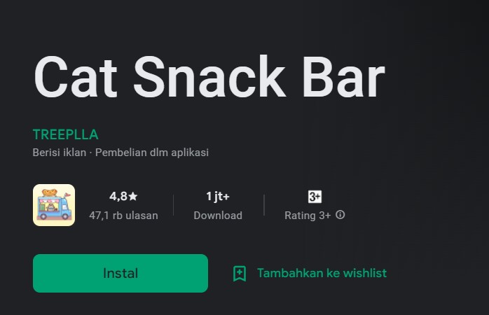 Install Game Cat Snack Bar