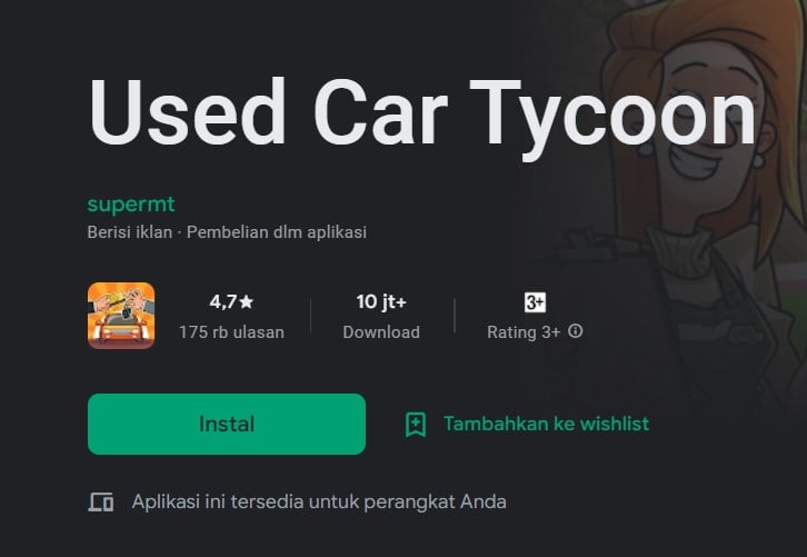 Install Used Car Tycoon Apk