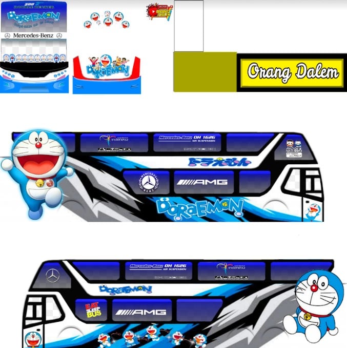 Livery Bussid Double Decker Doraemon