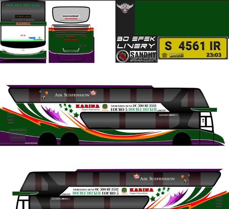 Livery Bussid Double Decker Racing