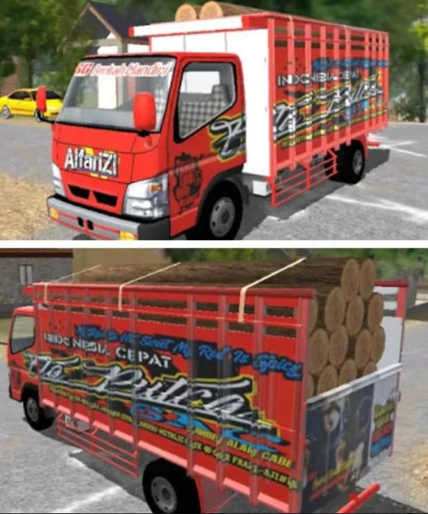 Livery Alfarizi Truck Merah