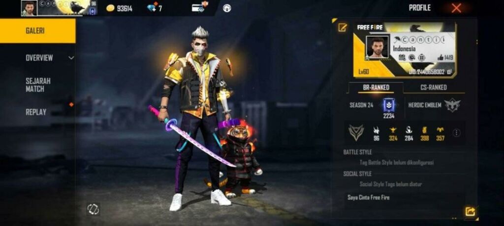 Foto Akun FF Old Season 1 yang Bisa Kamu Gunakan 4 Avatar Akun Ff Old