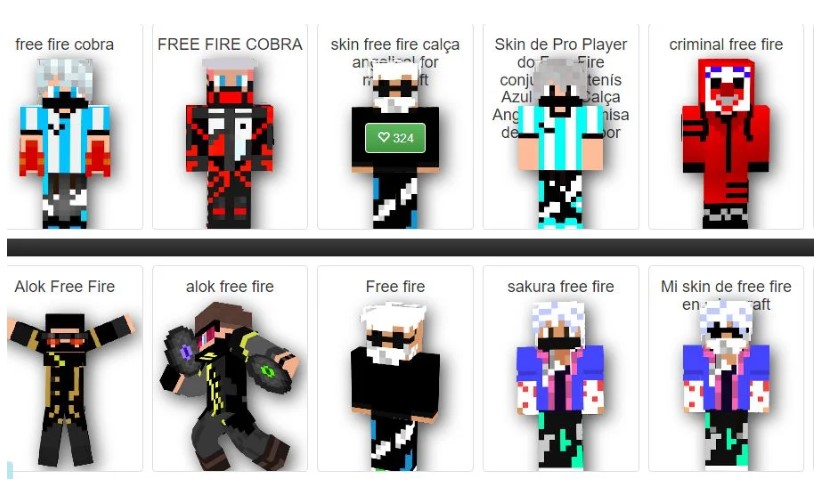 Download Skin Minecraft Free Fire