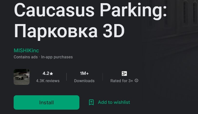 Install Caucasus Parking Mod Apk