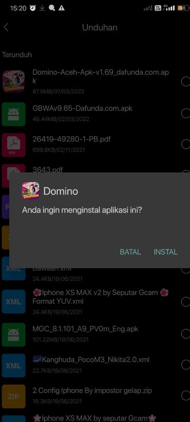 Install Domino Aceh Apk