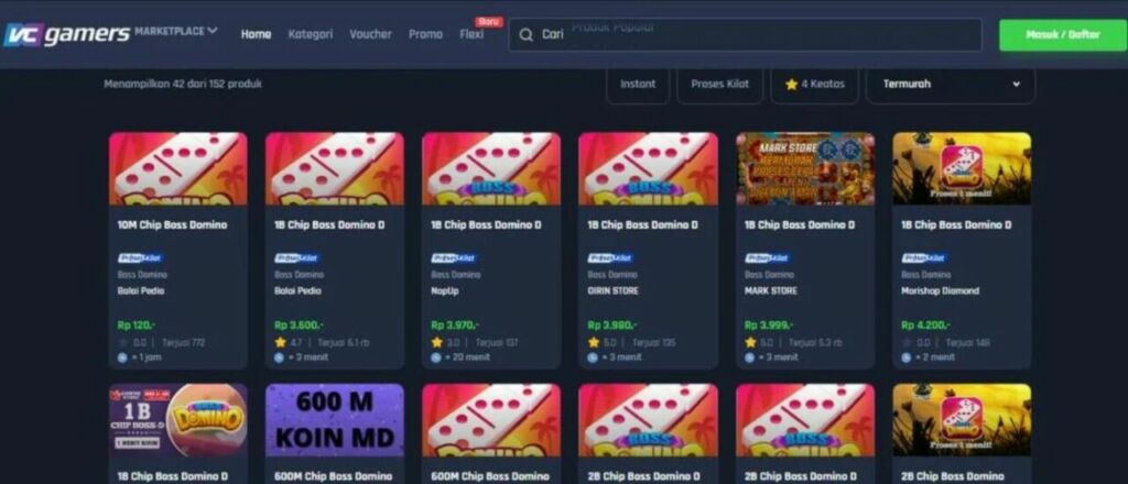 Cara Top Up Boss Domino Murah dan Aman via DANA & Pulsa 6 Beli Chip Boss Domino Melalui Vcgamers