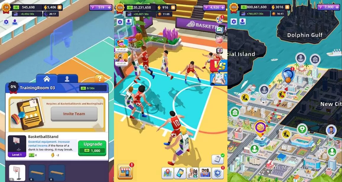 Idle basketball arena tycoon