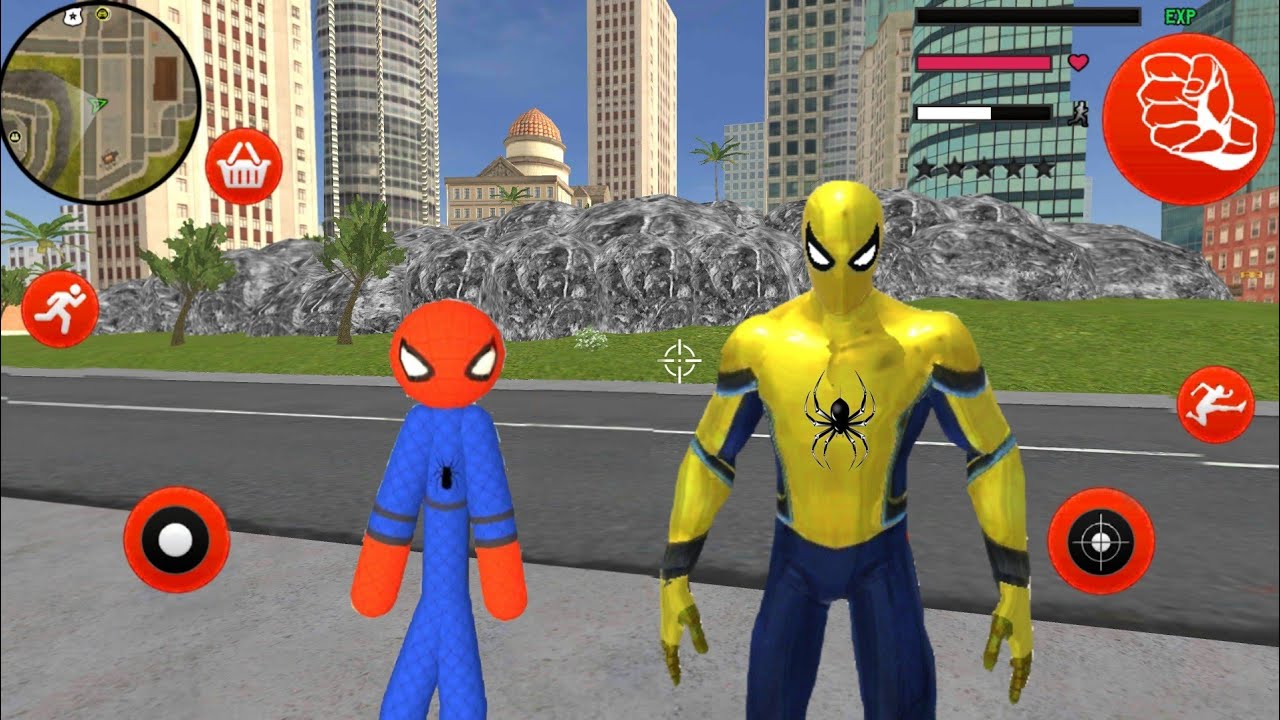Rope Hero Spider Stickman War Apk