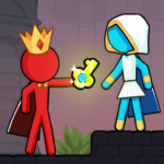 Stickman Red and Blue Girl