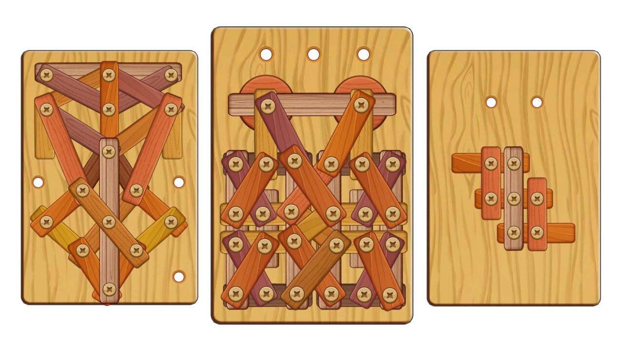 Wood Nuts & Bolts Puzzle 1