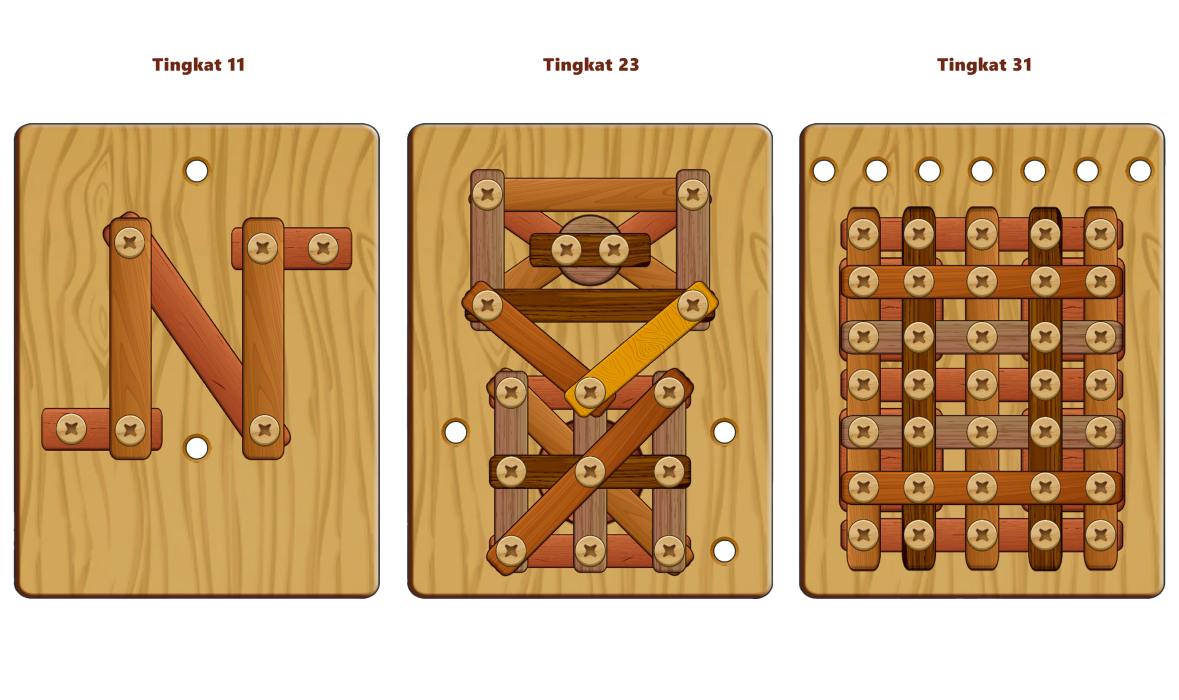 Wood Nuts & Bolts Puzzle 2