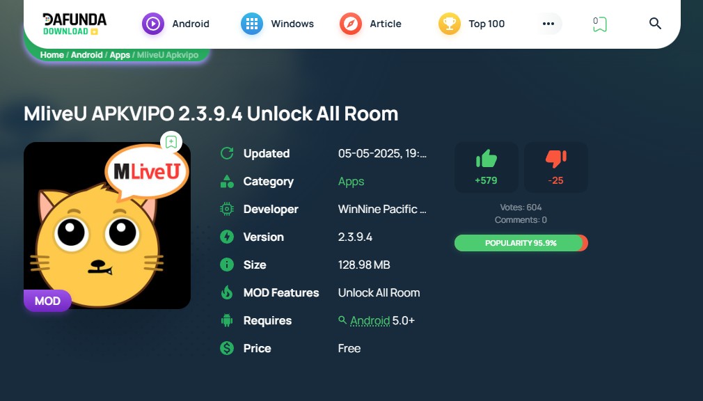 Download Mliveu Mod Apk